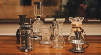 an assortment of coffee makers